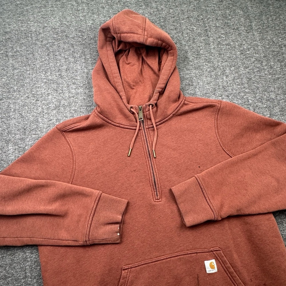 Carhartt Clarksburg Hoodie Pullover Womens Sz XXL Red 1/2 Zip‎ 103240 Workwear